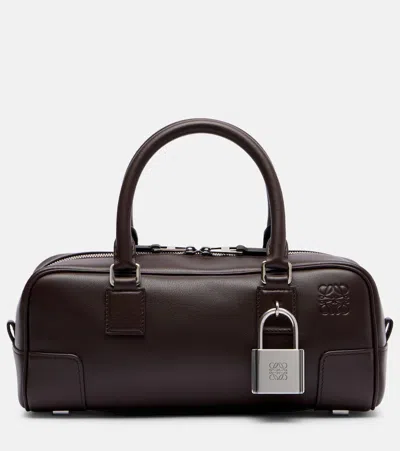 Loewe Amazona 23 Short Leather Tote Bag In Brown