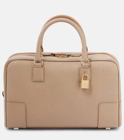 Loewe Amazona 28 Leather Tote Bag In Sand