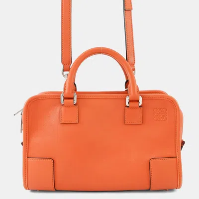 Pre-owned Loewe Amazona 2waybag Orange Leather
