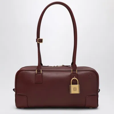 Loewe Amazona 31 Cropped Bag In Mahogany Leather In Brown