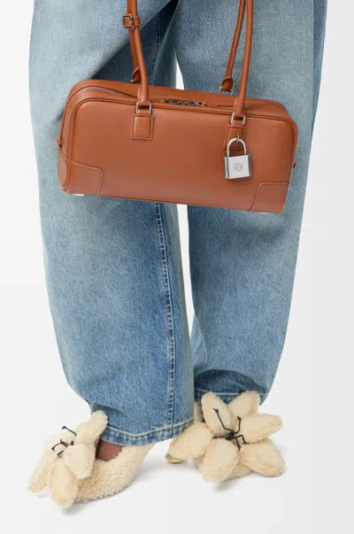 Loewe Amazona 31 Cropped Bag In Shiny Leather Skin For Woman In Orange