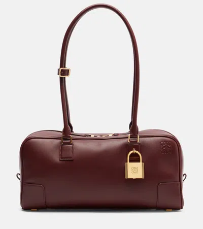 Loewe Amazona 31 Leather Shoulder Bag In Burgundy
