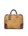Loewe Amazona 36 Suede Boston Tote Bag In Brown
