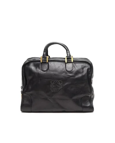 Pre-owned Loewe Amazona 40 Weekend Bag In Black