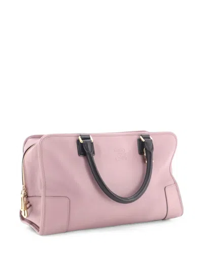 Pre-owned Loewe Amazona Bag Leather 36 Satchel In Purple