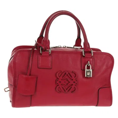Pre-owned Loewe Amazona Bag Leather Red Leather Handbag ()