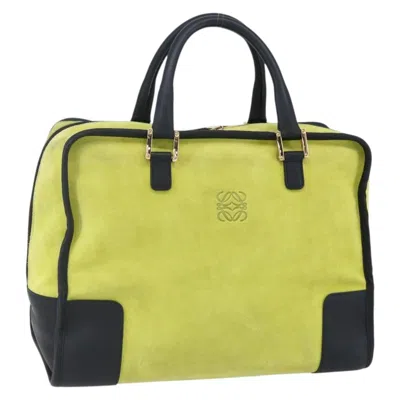 Pre-owned Loewe Amazona Bag Suede Yellow Suede Handbag ()