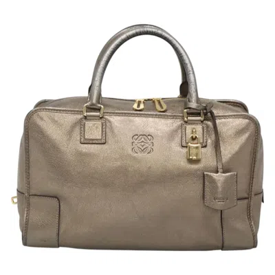 Pre-owned Loewe Amazona Gold Leather Travel Bag ()