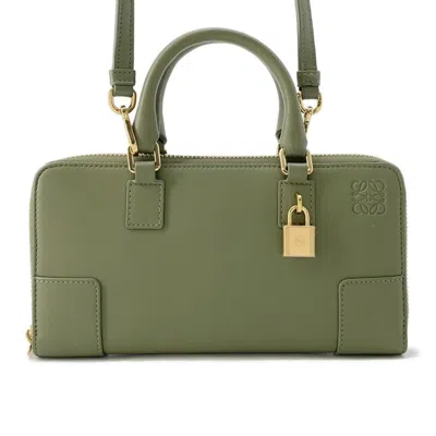 Pre-owned Loewe Amazona Green Leather Pochette Shoulder Bag ()