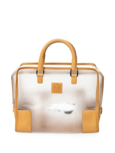 Pre-owned Loewe Amazona Handbag In White