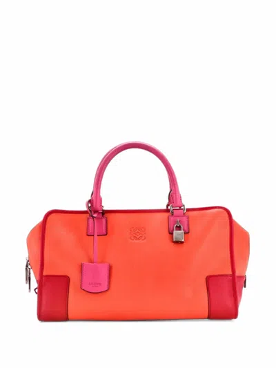 Pre-owned Loewe Amazona Nm Bag Leather 36 Satchel In Multicolour