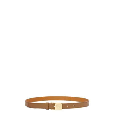 Loewe Amazona Padlock Belt In Smooth Calfskin In Brown