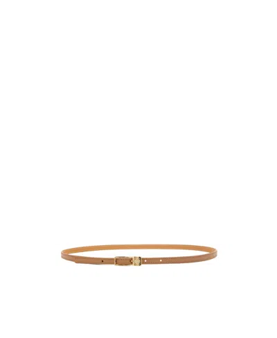 Loewe Amazona Padlock Belt In Smooth Calfskin In Oak/gold