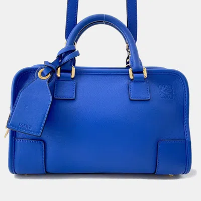 Pre-owned Loewe Amazonas Blue Leather Size 23