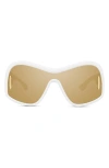 Loewe Anagram Mirrored Acetate Shield Sunglasses In Ivory / Brown Mirror