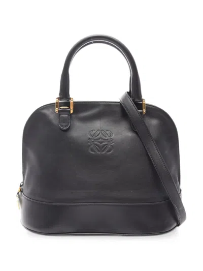 Pre-owned Loewe Anagram 2way Tote Bag In Black