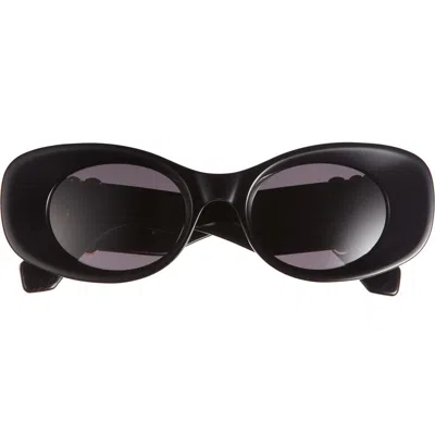 Loewe Anagram 49mm Small Rectangular Sunglasses In Black
