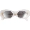 Loewe Anagram 49mm Small Rectangular Sunglasses In White