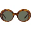 Loewe Anagram Oversized Round-frame Acetate Sunglasses In Brown