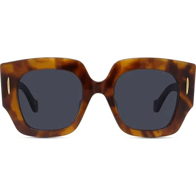 Loewe Anagram 50mm Small Geometric Sunglasses In Brown