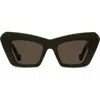Loewe Anagram 51mm Cat Eye Sunglasses In Black