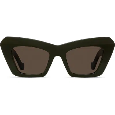 Loewe Anagram-logo Cat-eye Acetate Sunglasses In Black