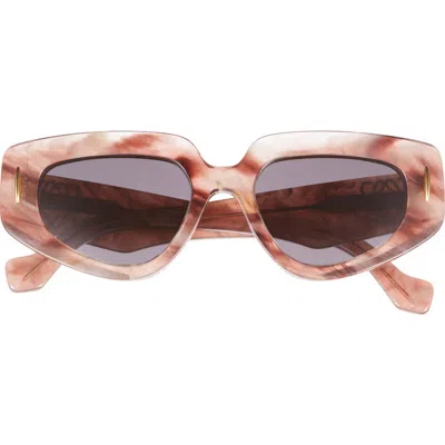 Loewe Anagram 51mm Geometric Sunglasses In Pink