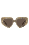 Loewe Anagram 51mm Geometric Sunglasses In Brown