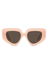 Loewe Anagram 51mm Geometric Sunglasses In Neutral
