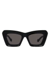 Loewe Anagram In Shiny Black / Smoke