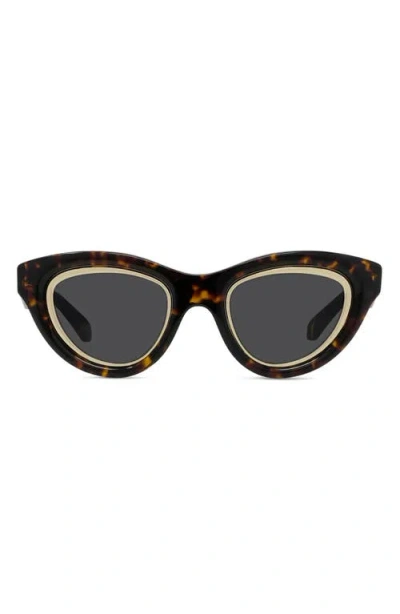 Loewe Anagram 53mm Cat Eye Sunglasses In Brown