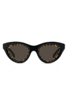 Loewe Acetate Mini Cat Eye Anagram Sunglasses In Black