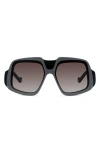 Loewe Anagram 61mm Gradient Geometric Sunglasses In Black