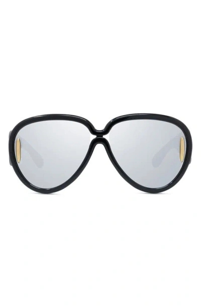 Loewe Anagram 65mm Oversized Pilot Mask Sunglasses In C