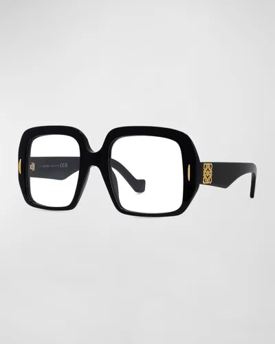 Loewe Anagram Acetate Square Glasses In Black