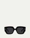 Loewe Anagram Acetate Square Sunglasses In Black
