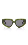 Loewe Anagram Acetate Sunglasses In Green