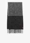 Loewe Anagram Alpaca Blend Scarf In Black