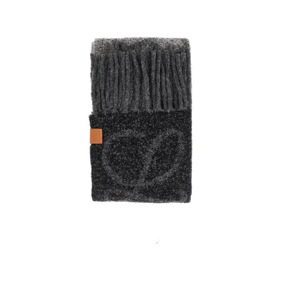 Loewe 'anagram' Alpaca-blend Scarf In Black