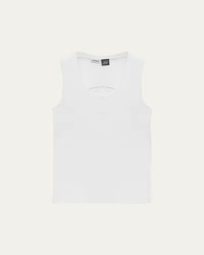 Loewe Anagram And Lace Back Tank Top
