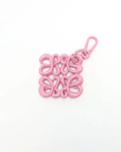 Loewe Anagram Bag Charm In Pink