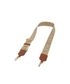 Loewe Bronze Anagram Loop Cotton And Leather Bag Strap In Nude