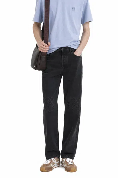 Loewe Anagram Baggy Jeans In Black