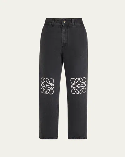 Loewe Anagram Baggy Jeans In Black