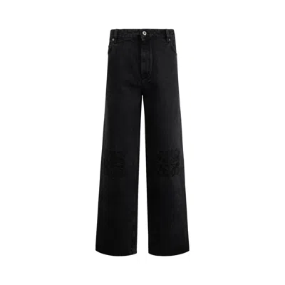 Pre-owned Loewe Anagram Baggy Jeans 'black' | Women's Size 38