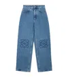 Loewe Anagram Baggy Jeans In Blue