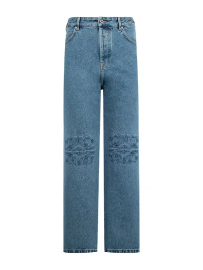 Loewe Anagram Baggy Jeans In Multi