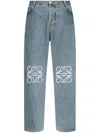 Loewe Anagram Baggy Jeans In Blue