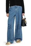 Loewe Anagram Baggy Jeans In Denim In Blue