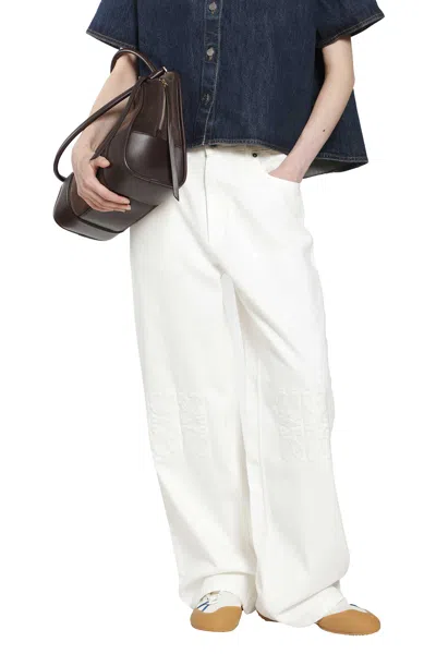 Loewe Anagram Baggy Jeans In White